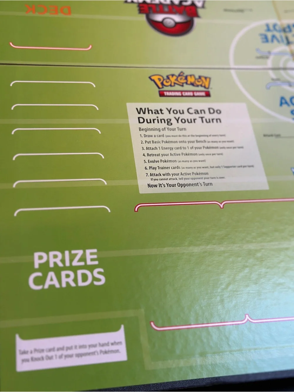 Folding Pokemon Trading Card Game Battle Academy Playboard